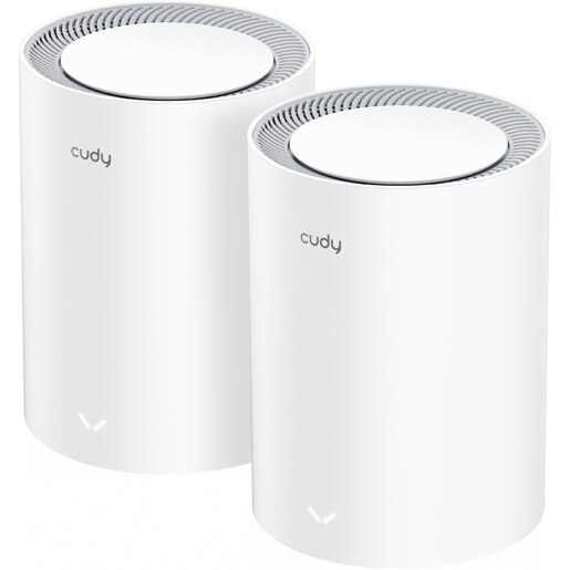 Sistem Wireless Mesh Gigabit CUDY M3000 V2 AX3000, Wi-Fi 6, Dual-Band 574 + 2402 Mbps, 2 buc, alb Sistem Wireless Mesh Gigabit CUDY M3000 V2 AX3000, Wi-Fi 6, Dual-Band 574 + 2402 Mbps, 2 buc, alb
