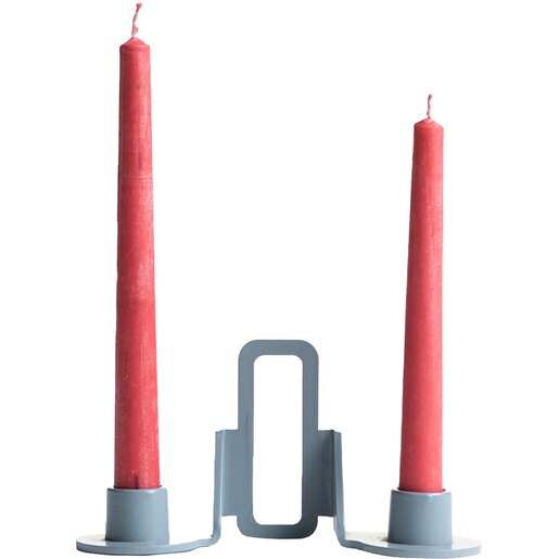 Suport lumanare Reno Double, 20.3 x 7.6 x 10.1 cm, albastru Suport lumanare Reno Double, 20.3 x 7.6 x 10.1 cm, albastru