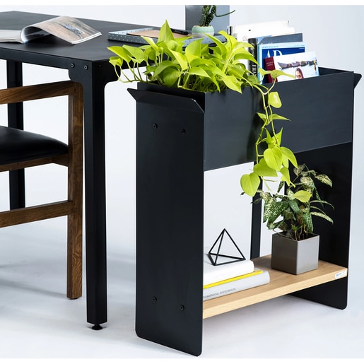 Unitate depozitare cu suport ghiveci flori SPIN Fliss, 68 x 25 x 71 cm, negru Unitate depozitare cu suport ghiveci flori SPIN Fliss, 68 x 25 x 71 cm, negru