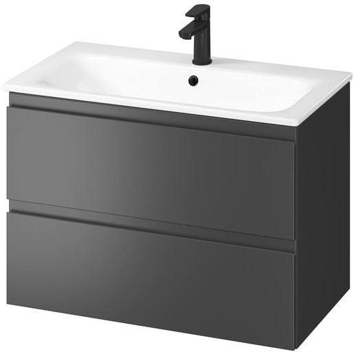 Set masca si lavoar Cersanit Moduo, 79.5 x 44.7 x 62 cm, antracit Set masca si lavoar Cersanit Moduo, 79.5 x 44.7 x 62 cm, antracit