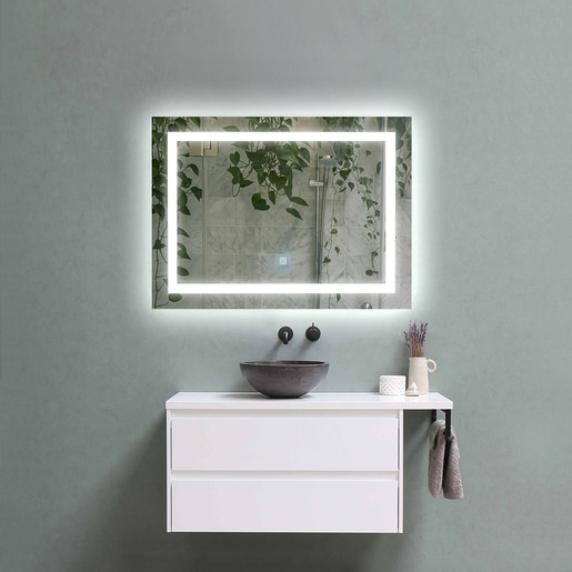 Oglinda baie Elves 80711, 80 x 3 x 60 cm, iluminare LED, senzor touch Oglinda baie Elves 80711, 80 x 3 x 60 cm, iluminare LED, senzor touch