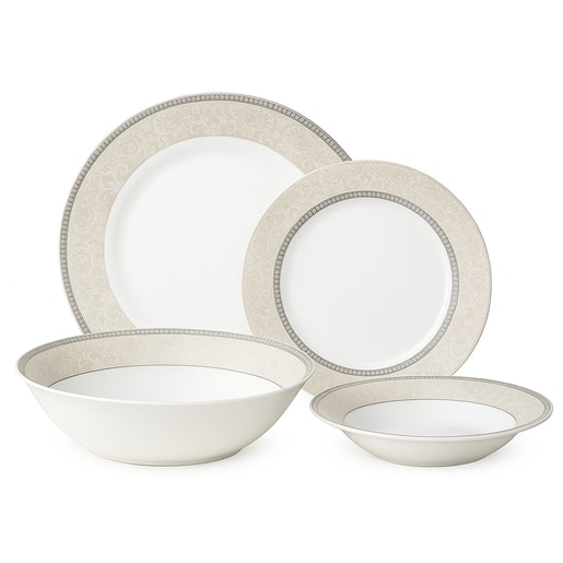 Set de masa MYRIA MC4055, 19 piese, opal, alb Set de masa MYRIA MC4055, 19 piese, opal, alb