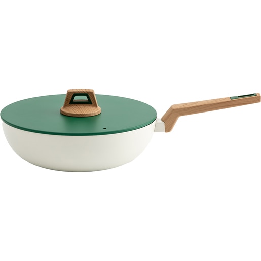Tigaie wok MYRIA MC4089, 28cm, aluminiu, alb Tigaie wok MYRIA MC4089, 28cm, aluminiu, alb