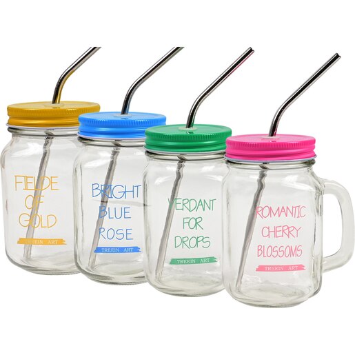 Set cani cocktail MYRIA MC4095, 4 piese, 500ml, transparent Set cani cocktail MYRIA MC4095, 4 piese, 500ml, transparent