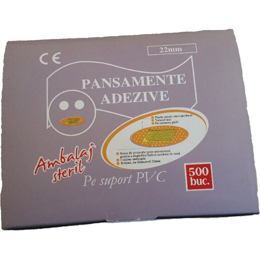 Plasturi rotunzi EVRIKA, diametru 22 mm, 500 buc Plasturi rotunzi EVRIKA, diametru 22 mm, 500 buc