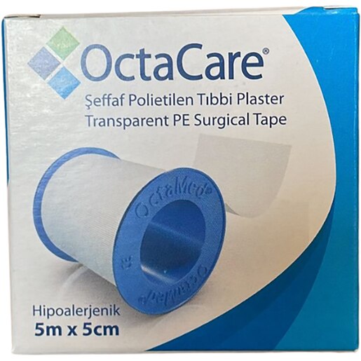 Banda adeziva suport plastic, 5 cm x 5 m, OCTACARE Banda adeziva suport plastic, 5 cm x 5 m, OCTACARE