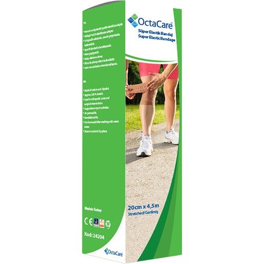 Fasa elastica cu elasticitate 200% Fesi Super, 20 cm x 4.5 m, OCTACARE Fasa elastica cu elasticitate 200% Fesi Super, 20 cm x 4.5 m, OCTACARE