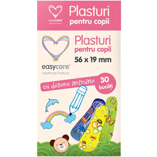 Plasturi pentru copii EASYCARE, 10 cutii x 30 buc Plasturi pentru copii EASYCARE, 10 cutii x 30 buc