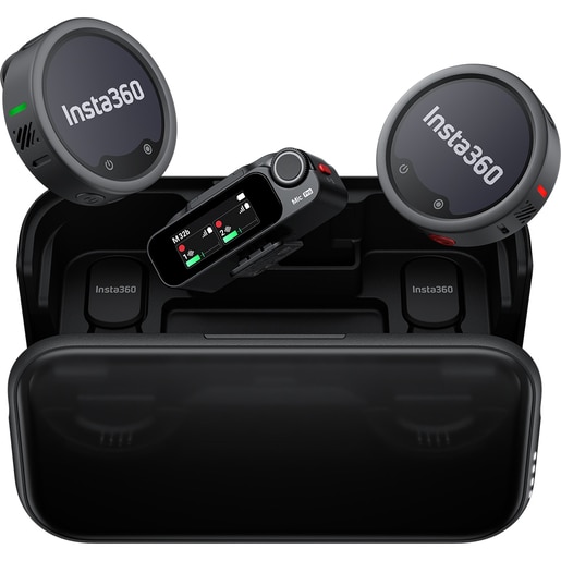 Microfon INSTA360 Mic Pro (2 TX + 1 RX), negru Microfon INSTA360 Mic Pro (2 TX + 1 RX), negru