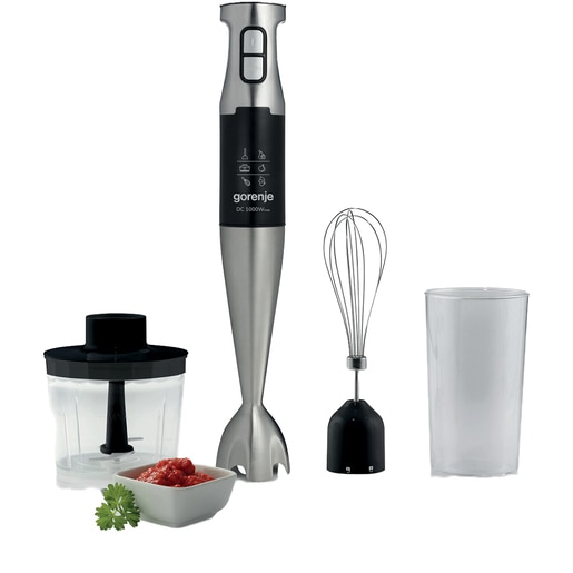 Mixer vertical GORENJE HBX1000E, 0.7l, 1000W, viteza variabila, argintiu-negru Mixer vertical GORENJE HBX1000E, 0.7l, 1000W, viteza variabila, argintiu-negru