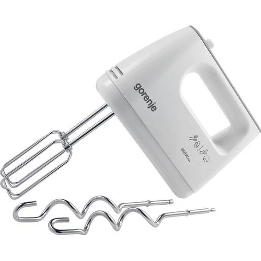 Mixer de mana GORENJE M420CW, 450W, 5 trepte viteza, alb-gri Mixer de mana GORENJE M420CW, 450W, 5 trepte viteza, alb-gri