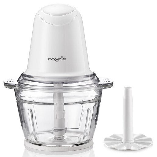 Mini tocator MYRIA MY4069, 1l, 500W, 2 trepte viteza, alb Mini tocator MYRIA MY4069, 1l, 500W, 2 trepte viteza, alb