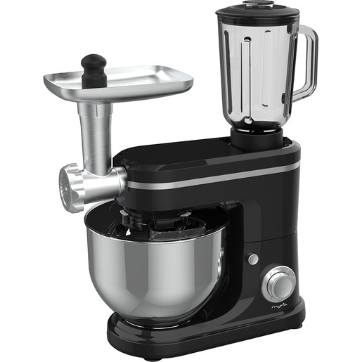 Robot de bucatarie MYRIA MY4713, vas 6l, blender 1.5l, 1500W, 6 trepte viteza, negru-argintiu Robot de bucatarie MYRIA MY4713, vas 6l, blender 1.5l, 1500W, 6 trepte viteza, negru-argintiu