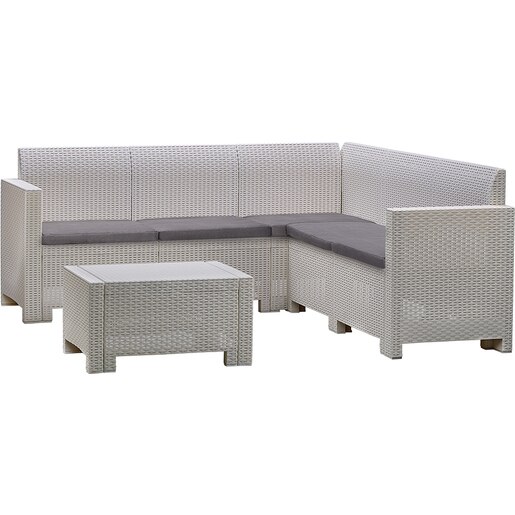 Set mobilier gradina BICA Nebraska, 2 piese, alb Set mobilier gradina BICA Nebraska, 2 piese, alb