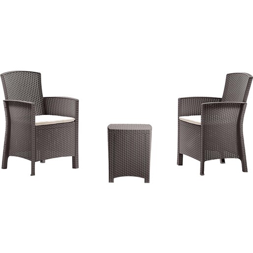 Set mobilier gradina BICA Lido, 3 piese, taupe-gri Set mobilier gradina BICA Lido, 3 piese, taupe-gri