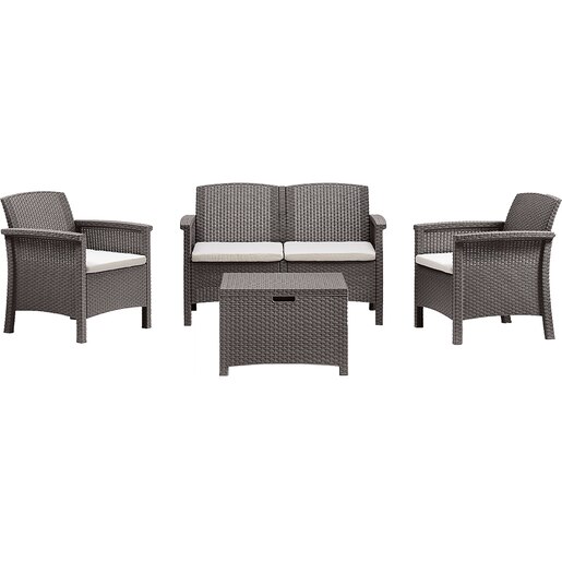 Set mobilier gradina BICA Venezia 2, 4 piese, taupe-gri Set mobilier gradina BICA Venezia 2, 4 piese, taupe-gri