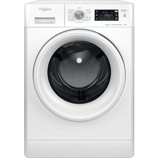 Masina de spalat rufe frontala WHIRLPOOL FFB 8258 WV EE, Steam, 6th Sense, 8 kg, 1200rpm, Clasa B, alb Masina de spalat rufe frontala WHIRLPOOL FFB 8258 WV EE, Steam, 6th Sense, 8 kg, 1200rpm, Clasa B, alb