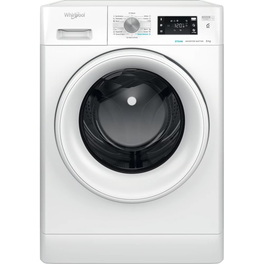 Masina de spalat rufe frontala WHIRLPOOL FFB 9489 WV EE, Steam, 6th Sense, 9 kg, 1400rpm, Clasa A, alb Masina de spalat rufe frontala WHIRLPOOL FFB 9489 WV EE, Steam, 6th Sense, 9 kg, 1400rpm, Clasa A, alb