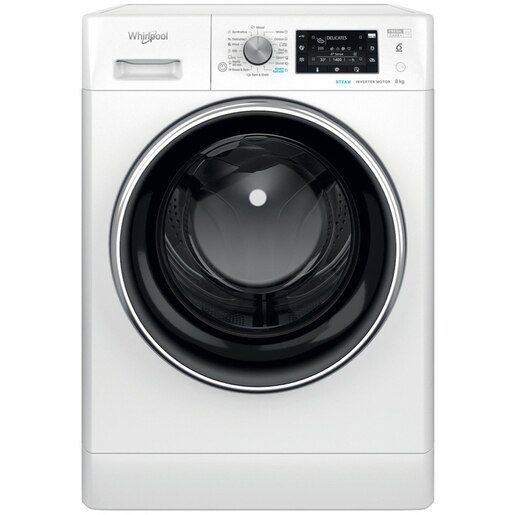 Masina de spalat rufe frontala WHIRLPOOL FFD 8489 BCV EE, Steam, 6th Sense, 8 kg, 1400rpm, Clasa A, alb Masina de spalat rufe frontala WHIRLPOOL FFD 8489 BCV EE, Steam, 6th Sense, 8 kg, 1400rpm, Clasa A, alb