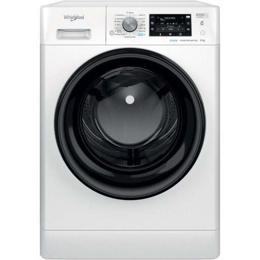 Masina de spalat rufe frontala WHIRLPOOL FFD 9489 BV EE, Steam, 6th Sense, 9 kg, 1400rpm, Clasa A, alb Masina de spalat rufe frontala WHIRLPOOL FFD 9489 BV EE, Steam, 6th Sense, 9 kg, 1400rpm, Clasa A, alb