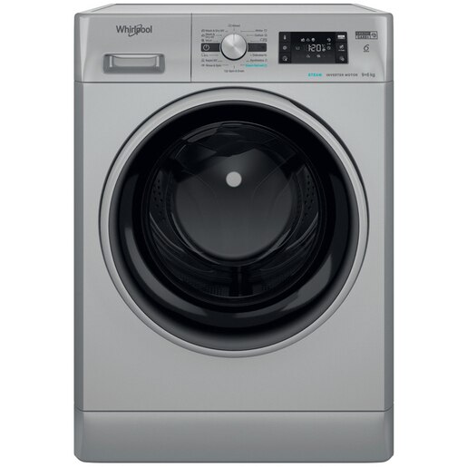 Masina de spalat rufe frontala cu uscator WHIRLPOOL FFWDB 964489 SBSV EE, 6th Sense, 9/6 kg, 1400rpm, Clasa A/C, argintiu Masina de spalat rufe frontala cu uscator WHIRLPOOL FFWDB 964489 SBSV EE, 6th Sense, 9/6 kg, 1400rpm, Clasa A/C, argintiu