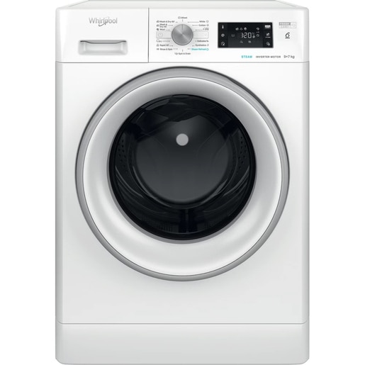 Masina de spalat rufe frontala cu uscator WHIRLPOOL FFWDB 976258 SV EE, 6th Sense, 9/7 kg, 1600rpm, Clasa B/E, alb Masina de spalat rufe frontala cu uscator WHIRLPOOL FFWDB 976258 SV EE, 6th Sense, 9/7 kg, 1600rpm, Clasa B/E, alb