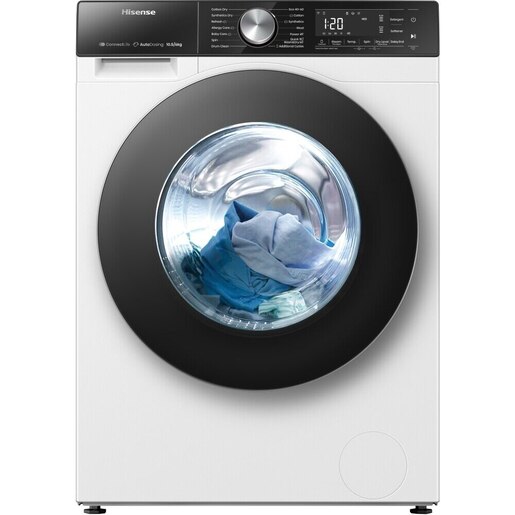 Masina de spalat rufe frontala cu uscator HISENSE WD5S1045BW, SteamTech, 10.5/6 kg, 1400rpm, Clasa A/D, alb Masina de spalat rufe frontala cu uscator HISENSE WD5S1045BW, SteamTech, 10.5/6 kg, 1400rpm, Clasa A/D, alb
