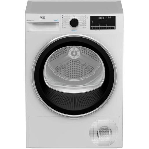 Uscator de rufe BEKO B3T60230, Pompa de caldura, 10 kg, 15 programe, Clasa E, alb Uscator de rufe BEKO B3T60230, Pompa de caldura, 10 kg, 15 programe, Clasa E, alb