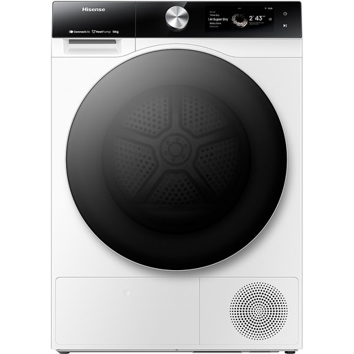 Uscator de rufe HISENSE DH7S107BW, Pompa de caldura, 10 kg, 20 programe, Clasa C, Wi-Fi, alb Uscator de rufe HISENSE DH7S107BW, Pompa de caldura, 10 kg, 20 programe, Clasa C, Wi-Fi, alb