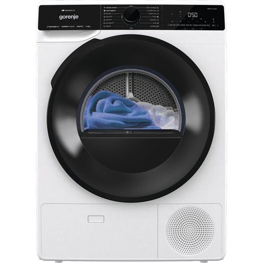 Uscator de rufe GORENJE DPNA92WIFI, Pompa de caldura, 9 kg, 15 programe, Clasa D, Wi-Fi, alb Uscator de rufe GORENJE DPNA92WIFI, Pompa de caldura, 9 kg, 15 programe, Clasa D, Wi-Fi, alb