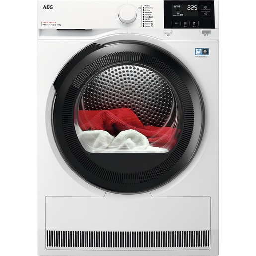 Uscator de rufe AEG TR819P4E, AbsoluteCare, Pompa de caldura, 9kg, 10 programe, Clasa D, alb Uscator de rufe AEG TR819P4E, AbsoluteCare, Pompa de caldura, 9kg, 10 programe, Clasa D, alb