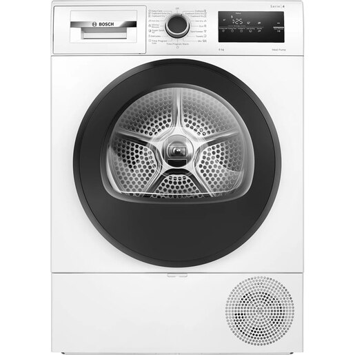 Uscator de rufe BOSCH WTH85221BY, Condensare si pompa de caldura, 8 kg, 15 programe, Clasa D, alb Uscator de rufe BOSCH WTH85221BY, Condensare si pompa de caldura, 8 kg, 15 programe, Clasa D, alb