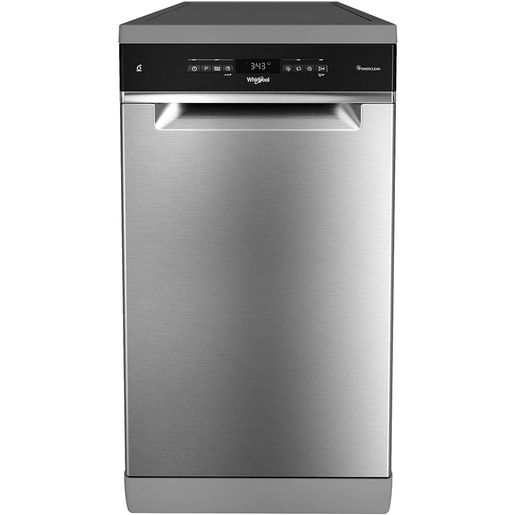 Masina de spalat vase independenta WHIRLPOOL WSFO 3O23 PF X, 10 seturi, 7 programe, 45 cm, Clasa E, inox Masina de spalat vase independenta WHIRLPOOL WSFO 3O23 PF X, 10 seturi, 7 programe, 45 cm, Clasa E, inox