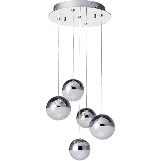 Lustra suspendata MYRIA Atomo MY10319, LED, 24W, 33x33x150 cm, crom Lustra suspendata MYRIA Atomo MY10319, LED, 24W, 33x33x150 cm, crom