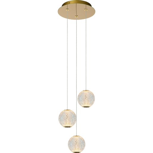 Lustra suspendata MYRIA Diamond MY10336, LED, 16W, 27x27x150 cm, auriu Lustra suspendata MYRIA Diamond MY10336, LED, 16W, 27x27x150 cm, auriu