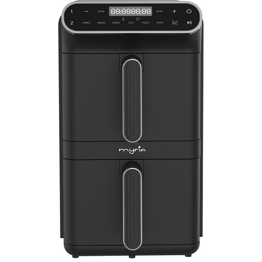 Friteuza cu aer cald dubla MYRIA MY4714, 11l, 2460W, negru Friteuza cu aer cald dubla MYRIA MY4714, 11l, 2460W, negru