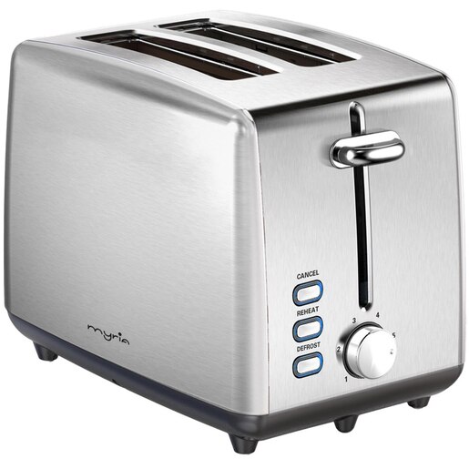 Prajitor de paine MYRIA MY4734, 2 felii, 920W, argintiu Prajitor de paine MYRIA MY4734, 2 felii, 920W, argintiu