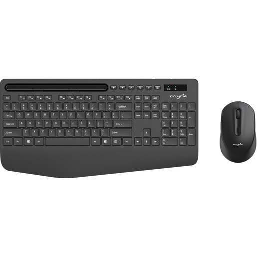 Kit tastatura si mouse Wireless MYRIA MY8548, USB, Layout INT, negru Kit tastatura si mouse Wireless MYRIA MY8548, USB, Layout INT, negru
