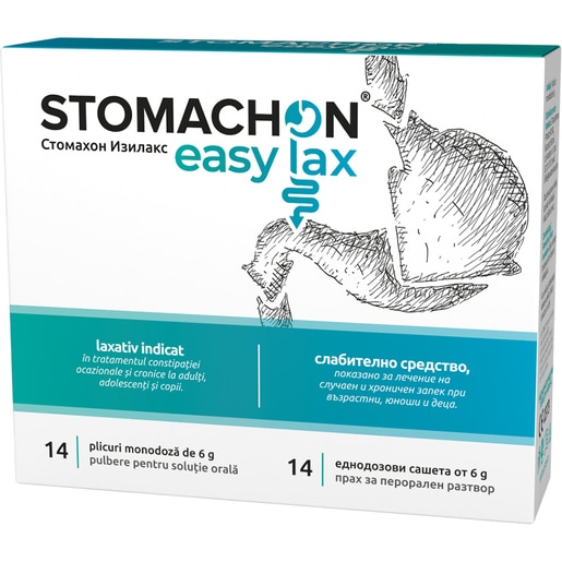 Supliment Stocmachon Easylax, 14 plicuri, NATURPHARMA Supliment Stocmachon Easylax, 14 plicuri, NATURPHARMA