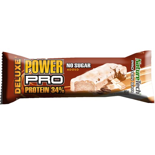 Baton energizant Power Pro Deluxe cu mocca, 34% proteina, 24 buc x 80 g, NATURE TECH Baton energizant Power Pro Deluxe cu mocca, 34% proteina, 24 buc x 80 g, NATURE TECH