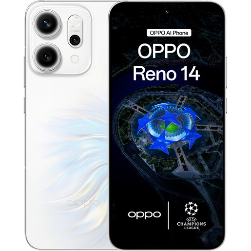 Telefon OPPO Reno 14 5G, 512GB, 12GB RAM, Dual SIM, Opal White Telefon OPPO Reno 14 5G, 512GB, 12GB RAM, Dual SIM, Opal White