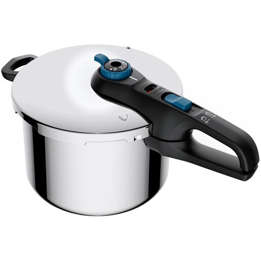 Oala sub presiune TEFAL Secure Trendy, 6l, inox, argintiu Oala sub presiune TEFAL Secure Trendy, 6l, inox, argintiu