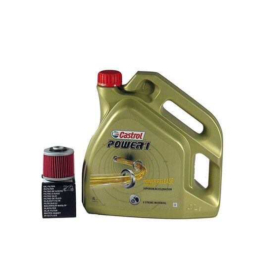 Kit schimb ulei CASTROL POWER 1 RACING 10W50, YAMAHA 1200 V-MAX, 1985->1992 Kit schimb ulei CASTROL POWER 1 RACING 10W50, YAMAHA 1200 V-MAX, 1985->1992