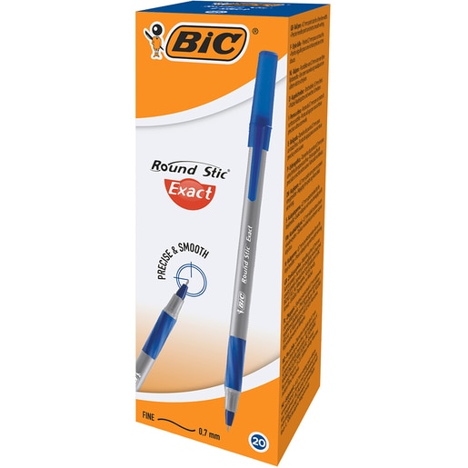Set 20 pixuri fara mecanism BIC Round Stic, 0.5 mm, albastru Set 20 pixuri fara mecanism BIC Round Stic, 0.5 mm, albastru
