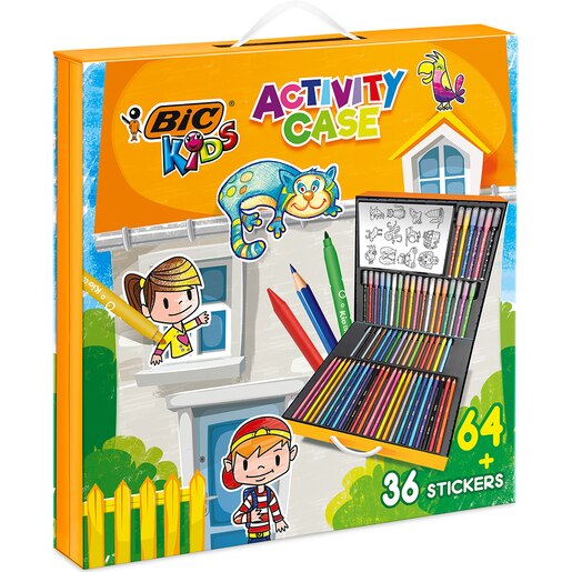 Set instrumente colorat BIC Kids Activity Case, set 64 Set instrumente colorat BIC Kids Activity Case, set 64
