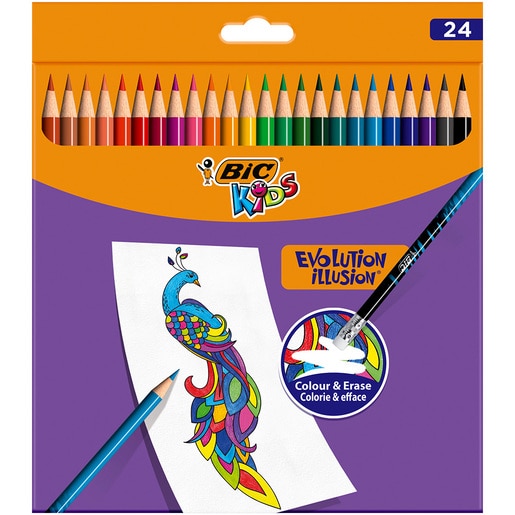 Creioane colorate BIC Evolution Illusion, 24 culori Creioane colorate BIC Evolution Illusion, 24 culori