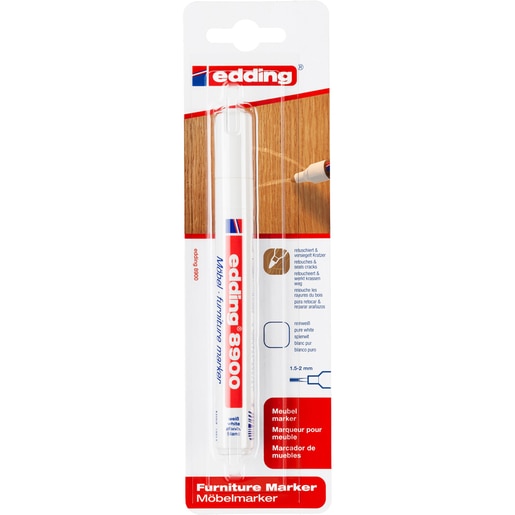 Marker pentru mobilier EDDING 8900, 1.5-2 mm, alb Marker pentru mobilier EDDING 8900, 1.5-2 mm, alb