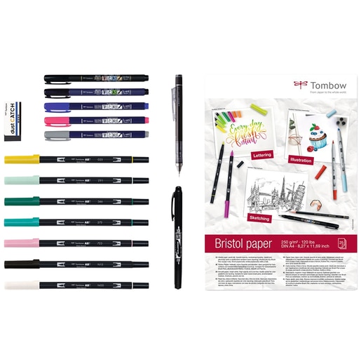 Set marker TOMBOW Lettering, 0.4-0.8 mm, 12 culori Set marker TOMBOW Lettering, 0.4-0.8 mm, 12 culori