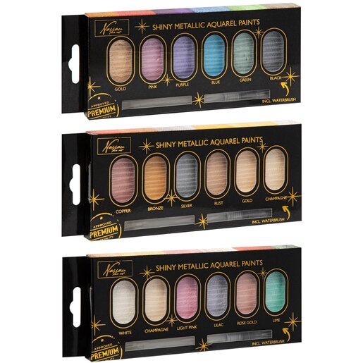 Set acuarele CRAFT Nassau Metallic, 6 culori Set acuarele CRAFT Nassau Metallic, 6 culori