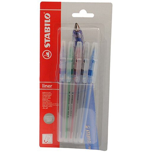 Set 5 pixuri fara mecanism STABILO Liner, 0.45mm, multicolor Set 5 pixuri fara mecanism STABILO Liner, 0.45mm, multicolor